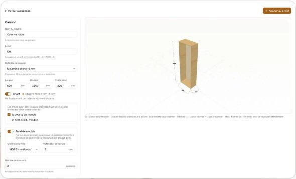 Designing a tall cabinet by its overall dimensions