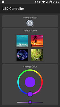 Remote control app for the LED controller